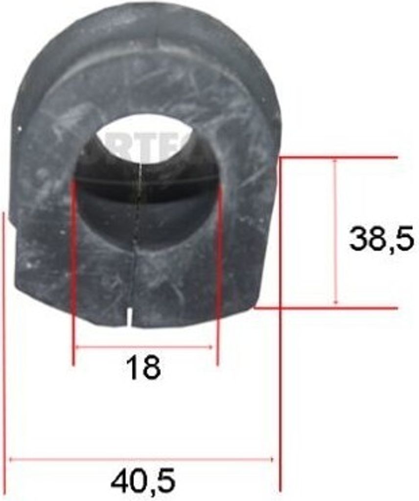 CORTECO 49367525 Lagerung Stabilisator Stabigummi Hinten für NISSAN X-TRAIL (T30)