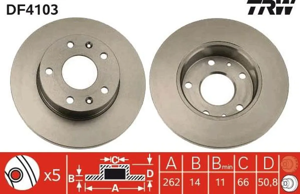 Changer vos disques de frein Freelander avec TRW DF4103 ANR4983