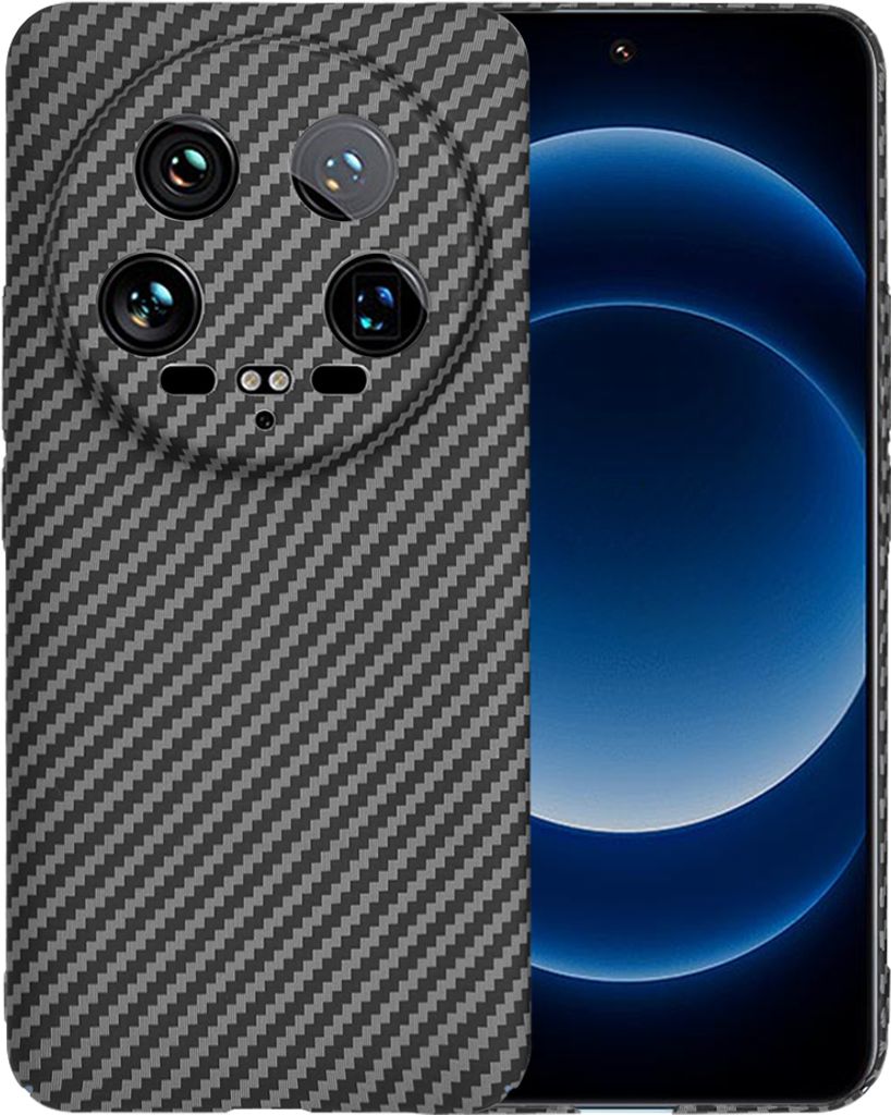 Techsuit Carbonite FiberShell Back Cover Hülle für Xiaomi 14 Ultra - Schwarz