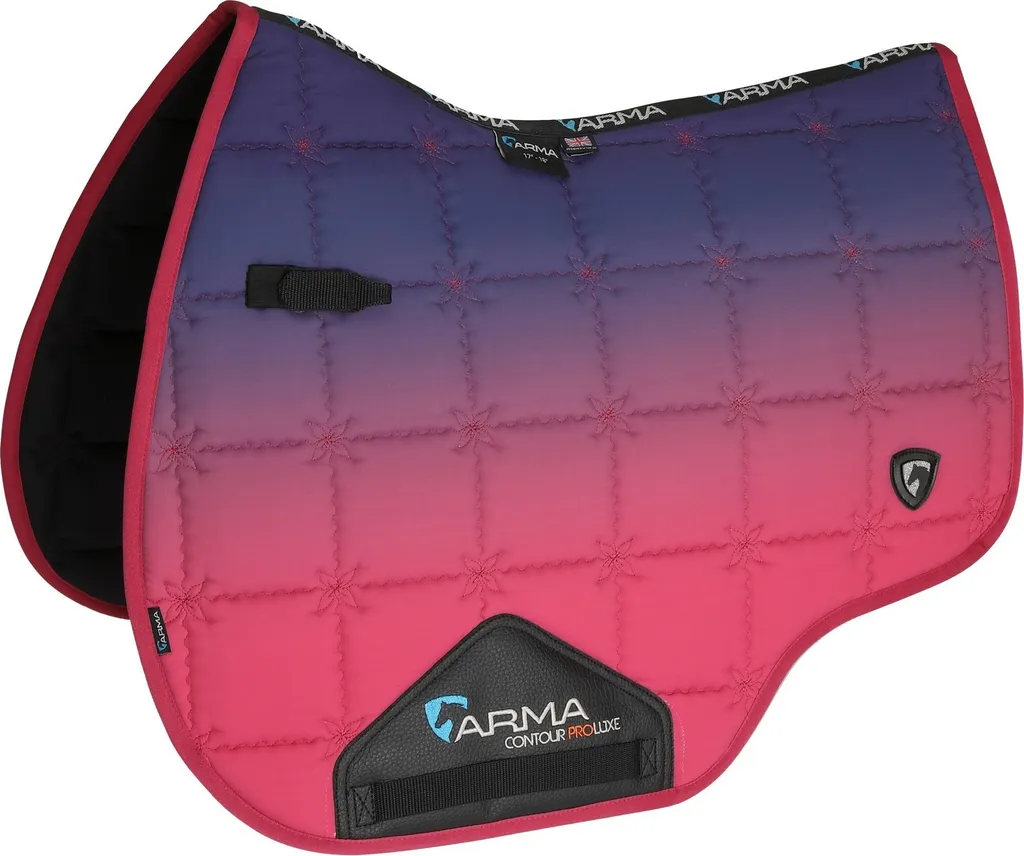 Chabraque Tapis de selle ARMA Ombre Rose 14" - Équipement poney sport