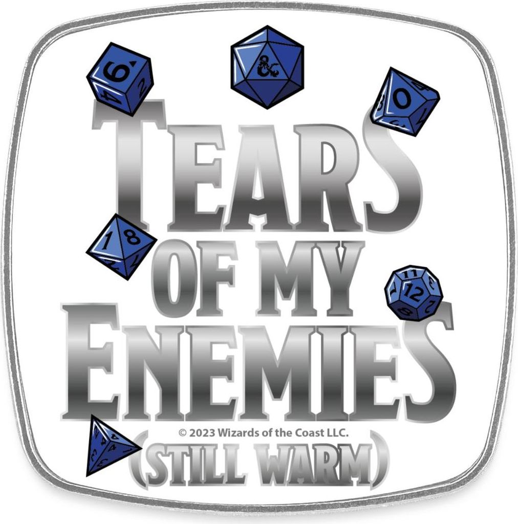 Spreadshirt Dungeons And Dragons Tears Of My Enemies Magnet Viereckig, One size, Weiß
