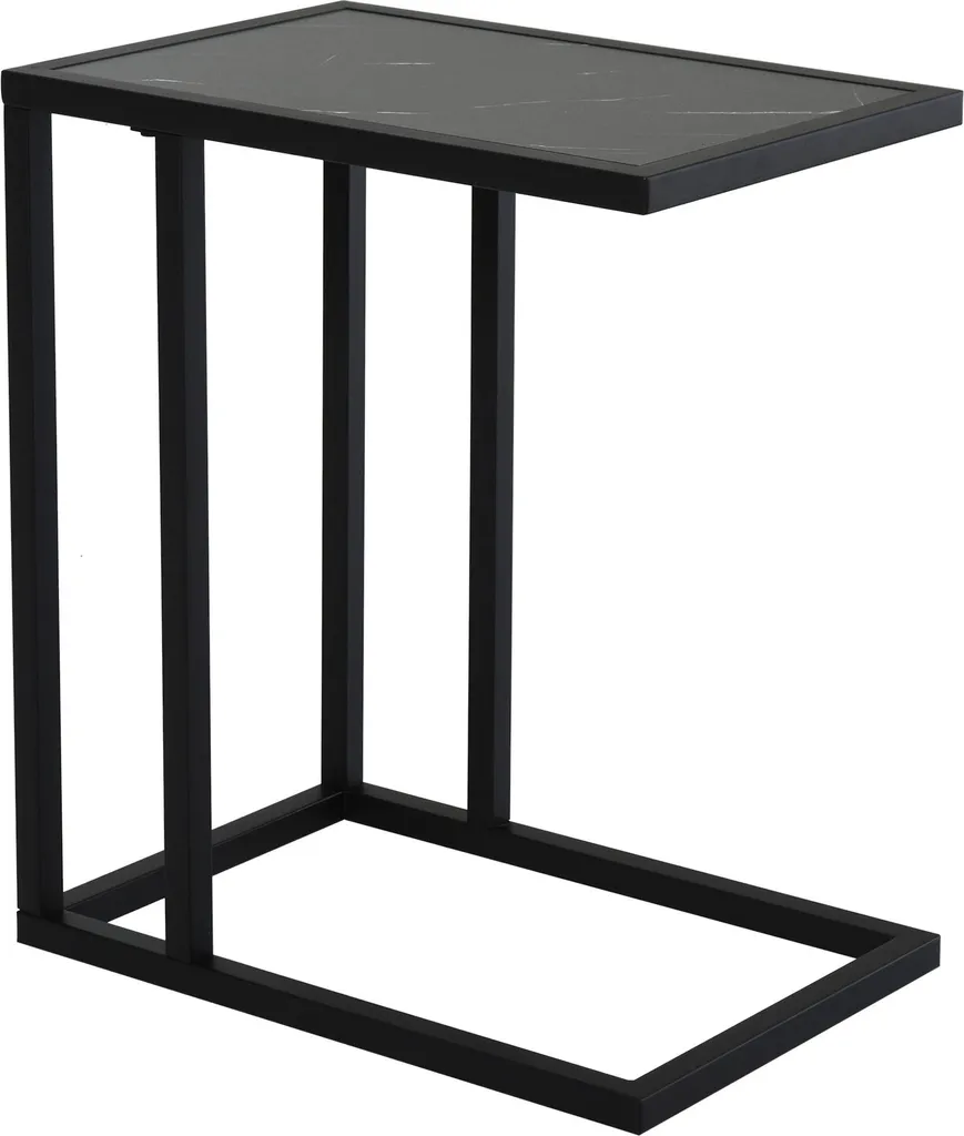 Petite table basse d'appoint noire style industriel pour votre salon