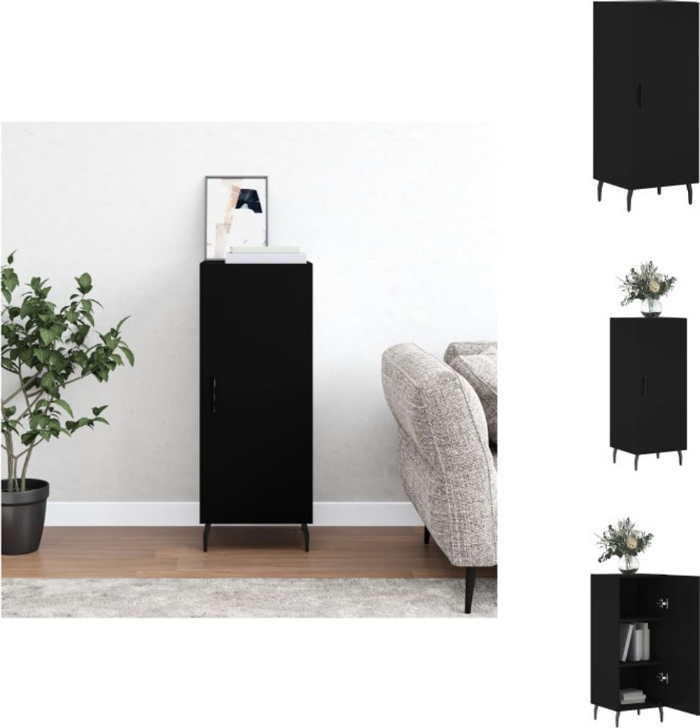 vidaXL Sideboard Schwarz 34,5x34x90 cm Holzwerkstoff - Sideboards