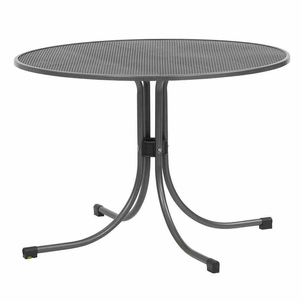 MWH Universal Gartentisch - Material: Metall, Farbe: Eisengrau, Maße: Dia 90 cmxDia 90 cmx74 cm; 879502