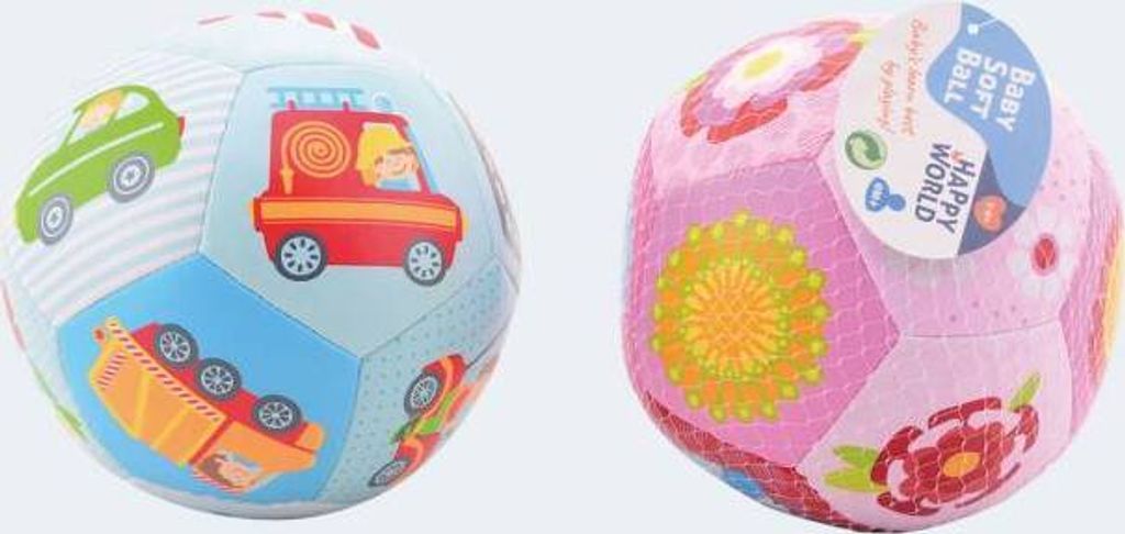 Johntoy 22259 Happy World weicher Ball für Junge /