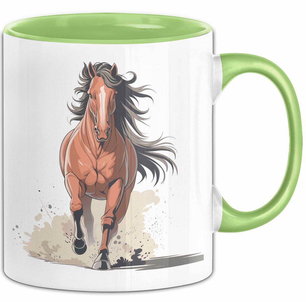 Reiter Tasse Geschenk Lustige Geschenkidee Spruch Für Reitsport Liebhaber (Grün)