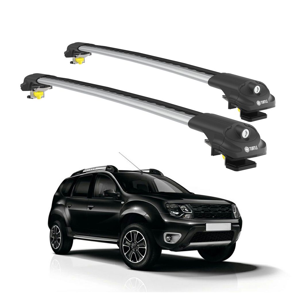 TURTLE DACHTRÄGER AIR-1 DACIA DUSTER HS 2014 - 2017 (Raised Rails) , Silber