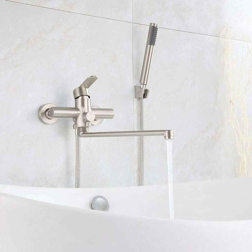 HomeLava Badewannenarmatur mit runder Handbrause, Produktbild 