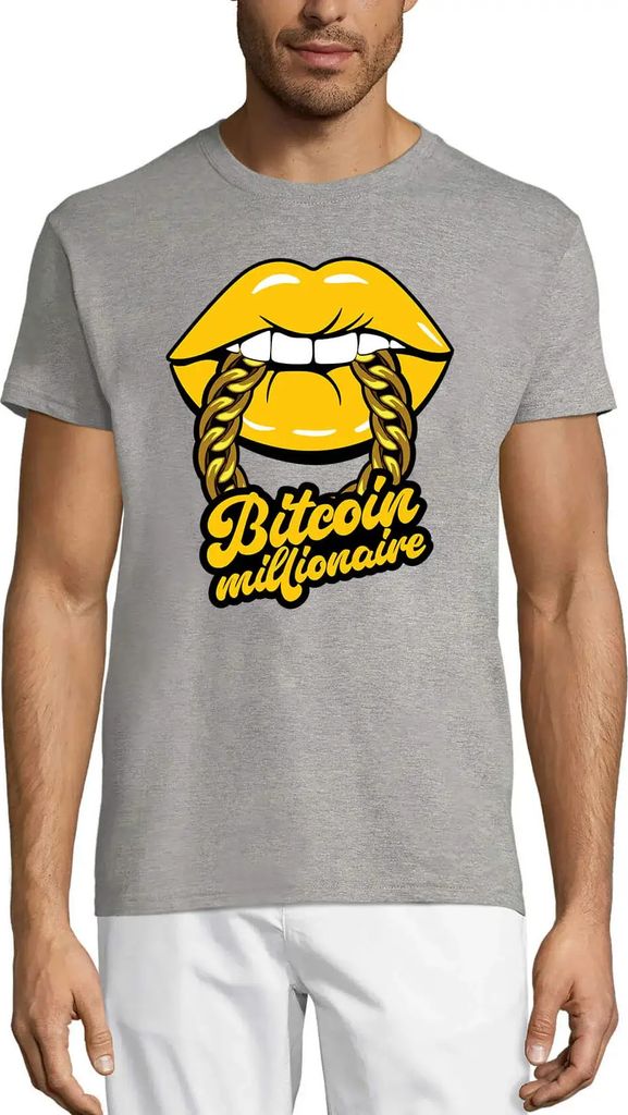 Herren Grafik T-Shirt Bitcoin-Millionär - Krypto - für Trader – Bitcoin Millionaire - Crypto - For Traders – Öko-Verantwortlich Vintage Jahr...