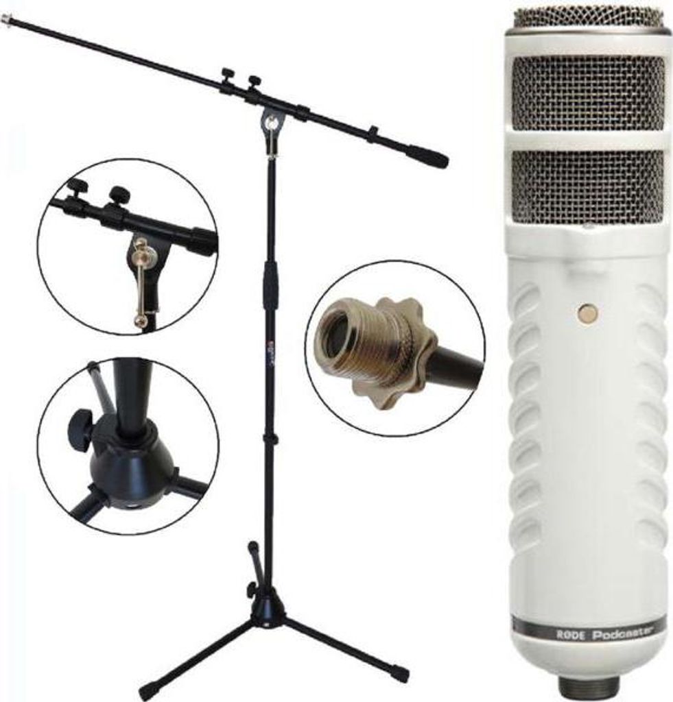 Rode Podcaster USB Mikrofon mit Mikrofonständer