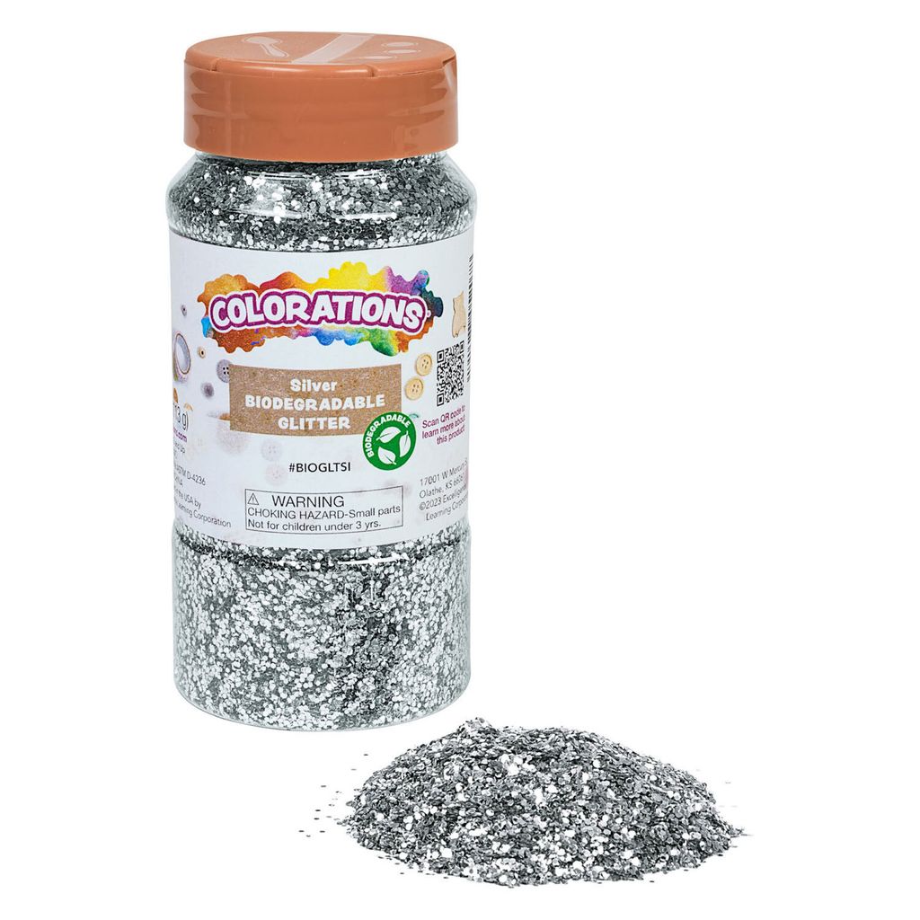 Colorationen – biologisch abbaubarer Glitzer – Silber, 113 Gramm