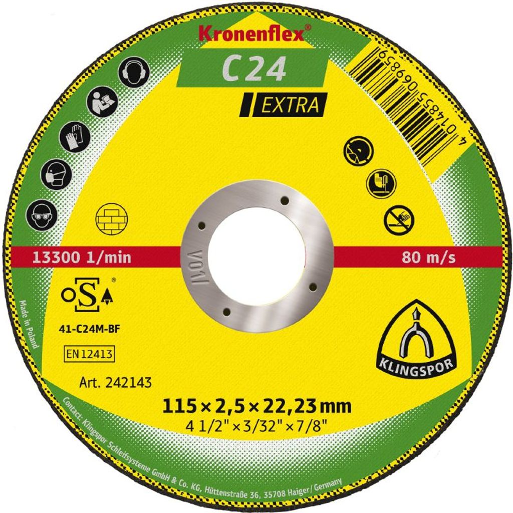 KLINGSPOR C24EX Scheibe 115x2,5x22 STEIN BETON
