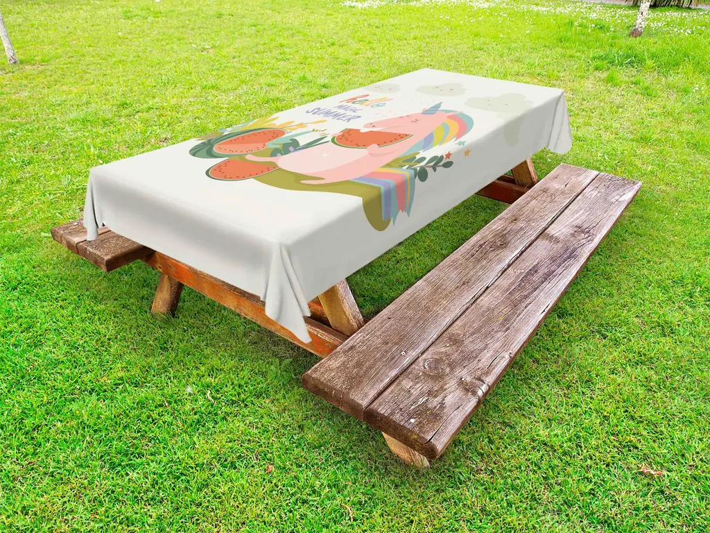 Tovaglia Esterna ABAKUHAUS 145x305 cm | Antimacchia Unicorno Estate