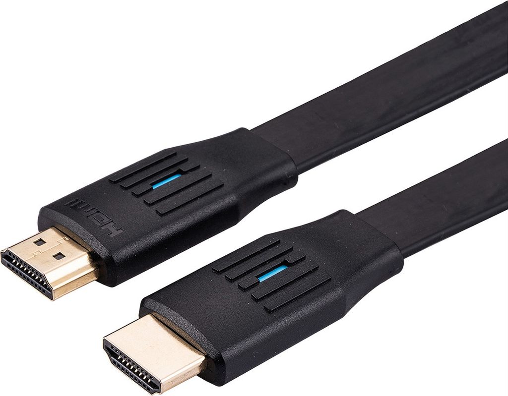 VALUE 8K HDMI Ultra HD Kabel mit Ethernet, flach, ST/ST, schwarz, 1 m