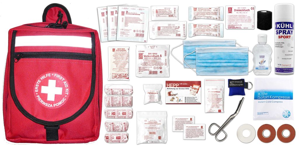 Erste-Hilfe-Rucksack mit Sport-Füllung + DIN 13164 Produktbild 