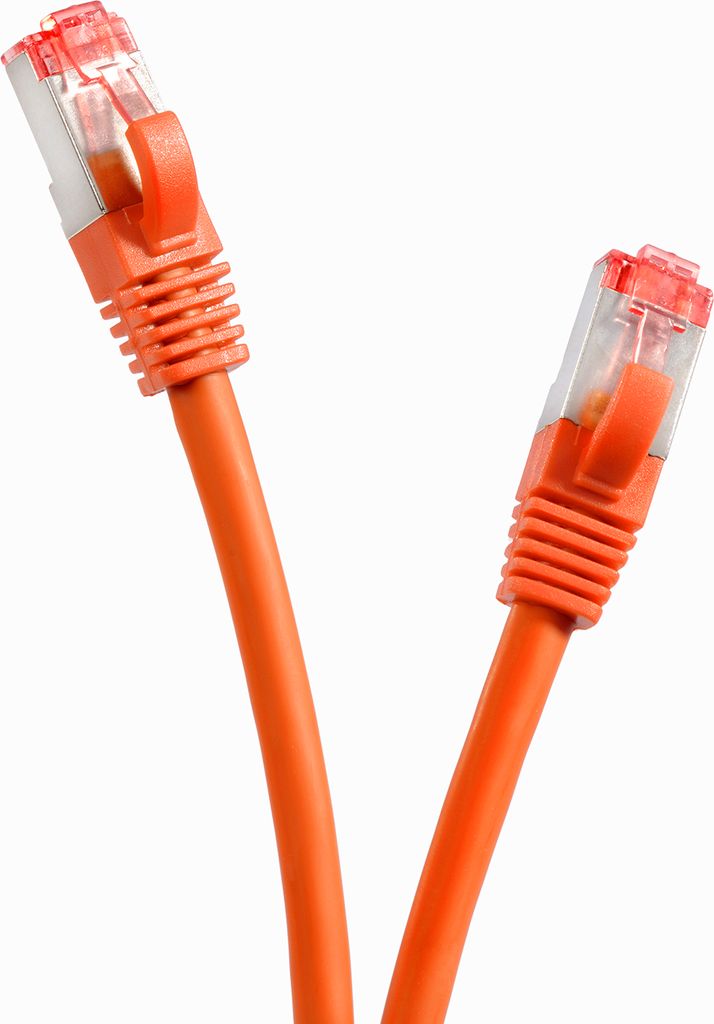 TPFNet 0,50m Cat.6 Patchkabel / Netzwerkkabel S/FTP 1000Mbit, orange