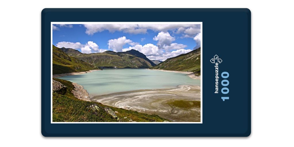 hansepuzzle 10279 - Bergsee Puzzle, 1000 Teile, Natur, 60,0 x 46,0cm mit hochwertiger Aufbewahrung, Kartonbox und wiederverschließbarem Beutel