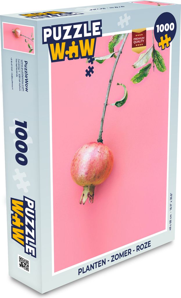 MuchoWow Puzzle 1000 Teile Pflanzen - Sommer - Rosa - Spielzeug - Alt und Jung - Spiele - Puzzeln