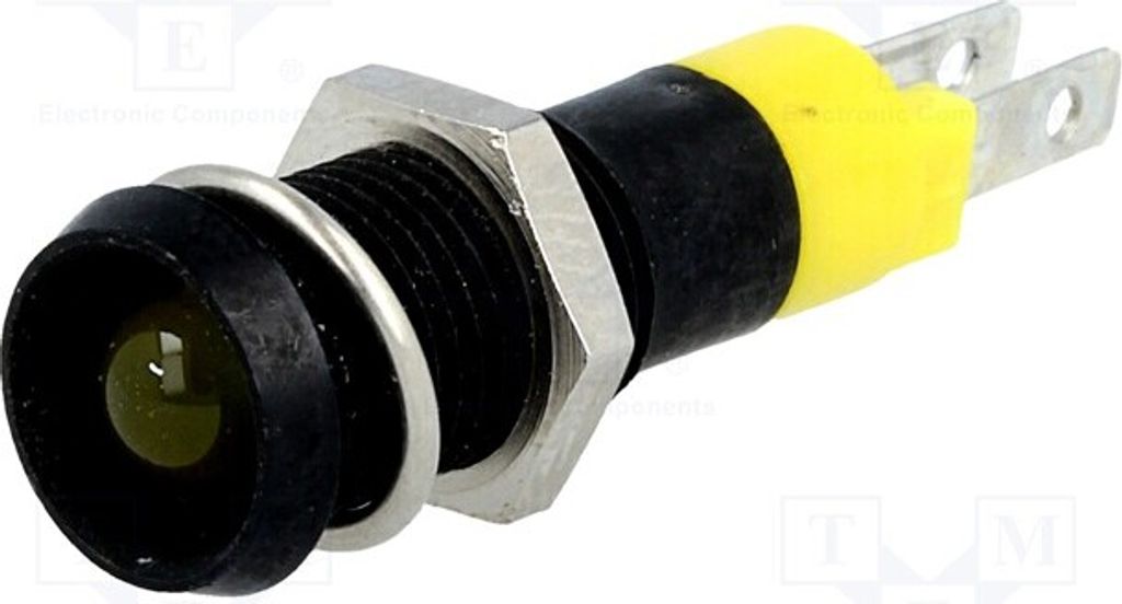 1x Kontrollleuchte: LED Öffng: Ø8,2mm konkav 24÷28VDC IP67 Metall SMDD08114 LED-K