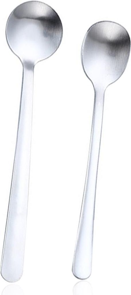 10-teiliges Set Espressolöffel, Edelstahl, satiniert, Mini-Teelöffel, Zuckerlöffel