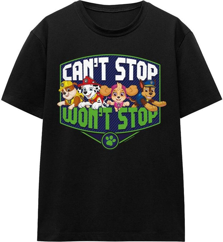 Paw Patrol - "Can't Stop Won't Stop" T-Shirt für Herren/Damen Uni TV15873 (M) (Schwarz)