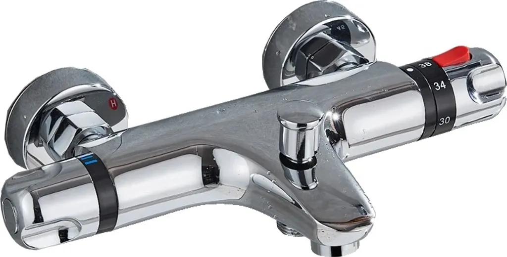 Miscelatore Doccia Termostatico Premium Ottone Cromato Doppia Uscita