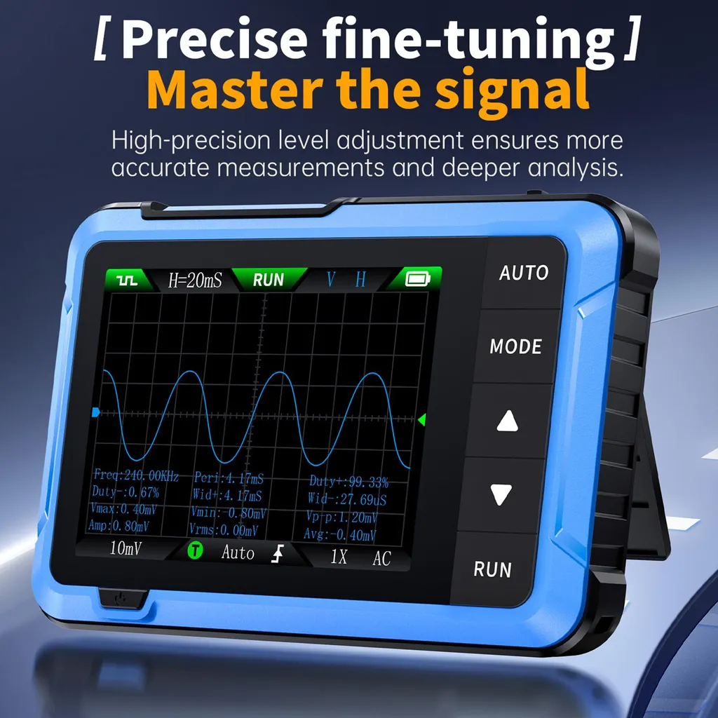 Multimètre oscilloscope 2 en 1 portable pour diagnostic électronique pro - 16