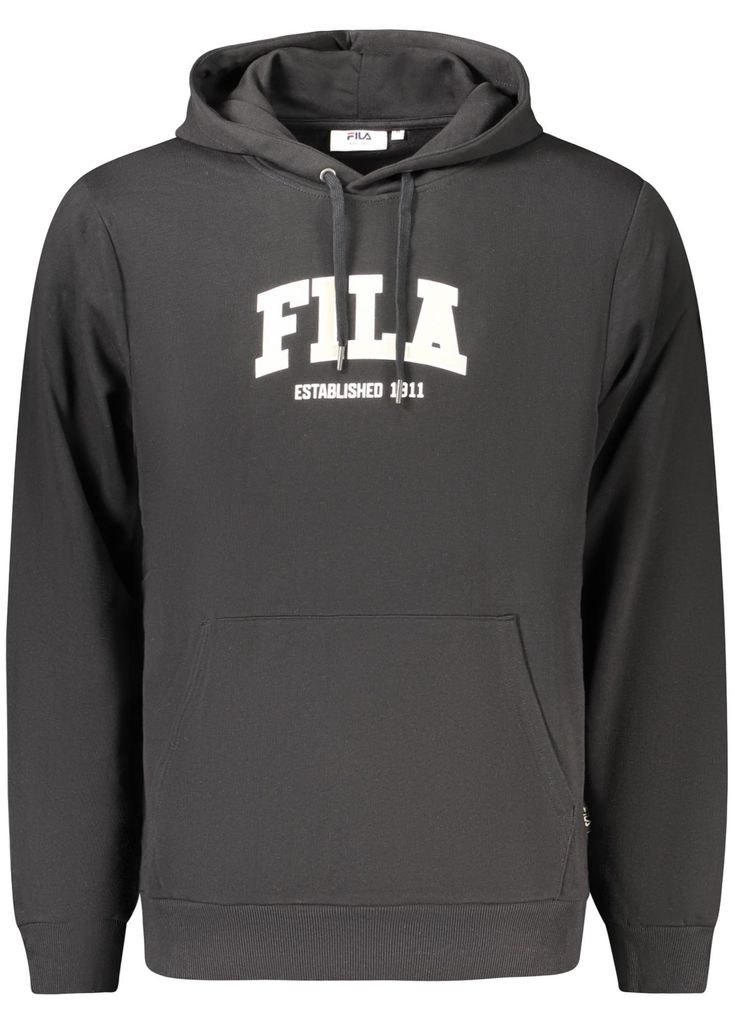 Nachhaltiger Herren-Kapuzenpullover: Schwarz, Regular Fit, Baumwolle
