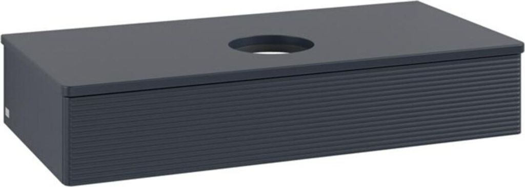 V&B Waschtischunterschrank mit Frontstruktur, mit Beleuchtung Antao 100x19x50cm, WBP-farbe Lac, md bl. m Lac