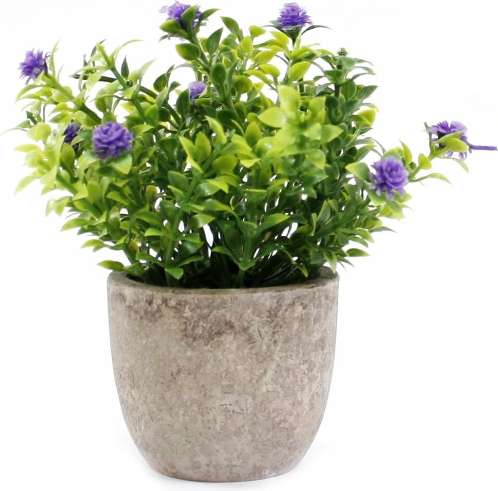 Kunstblume im Topf 12cm - Mini Kunstpflanze Deko Wohnzimmer Büro Versch. Farben