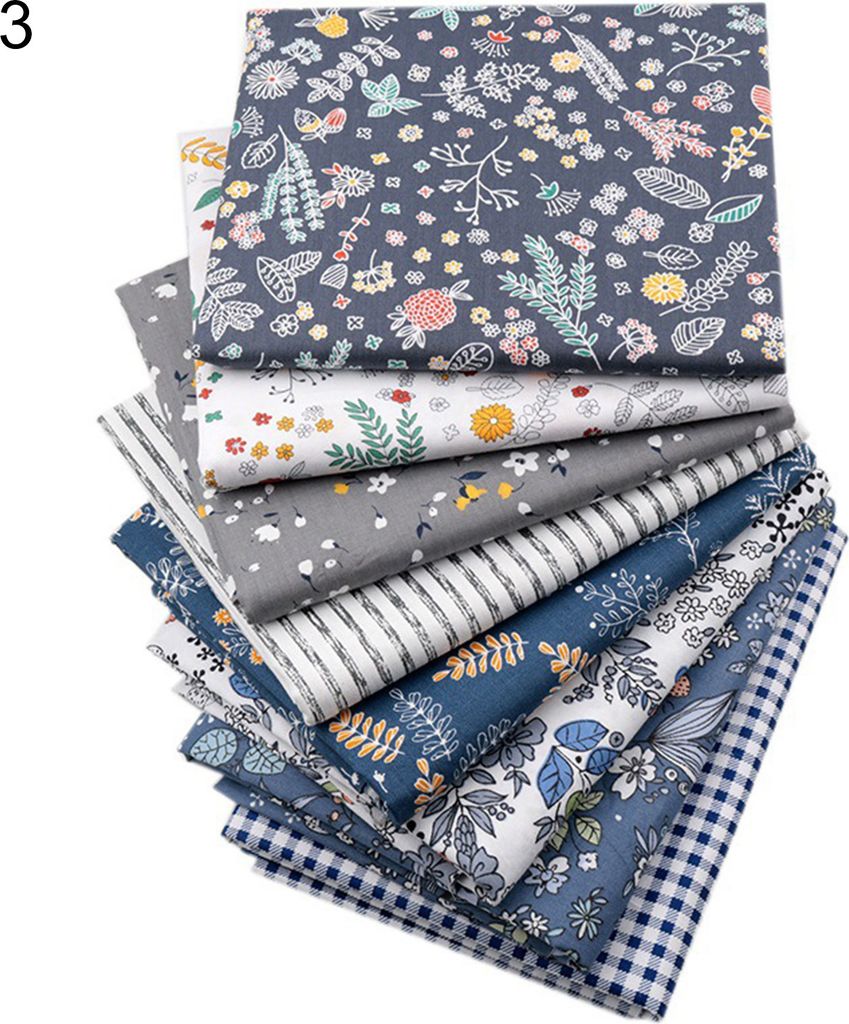 1 Set schöne blumdruckgedruckte Patchwork-Stoff elegant auffälliger Stoffnähtuch für Zuhause-3