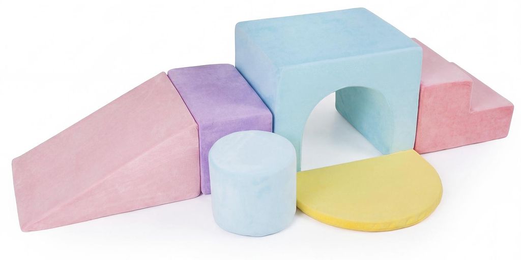 COSTWAY 6dílná sada pěnových stavebních kostek, pěnové Obrázek produktu 