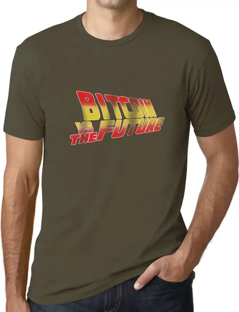Herren Grafik T-Shirt Bitcoin ist die Zukunft Krypto hodl btc – Bitcoin Is The Future Crypto Hodl Btc – Öko-Verantwortlich Vintage Jahrgang Ku...