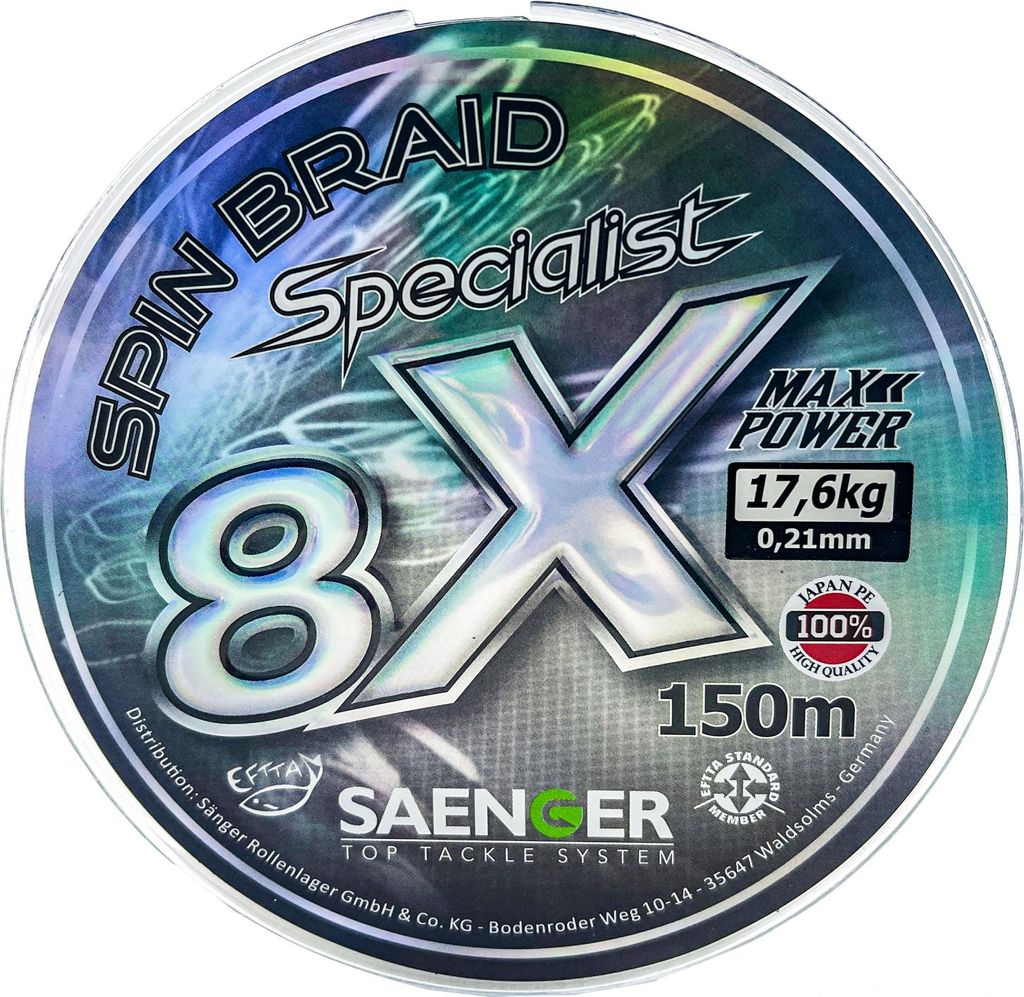 Sänger Angelschnur Spin Braid Specialist 8x (black/smoke)
