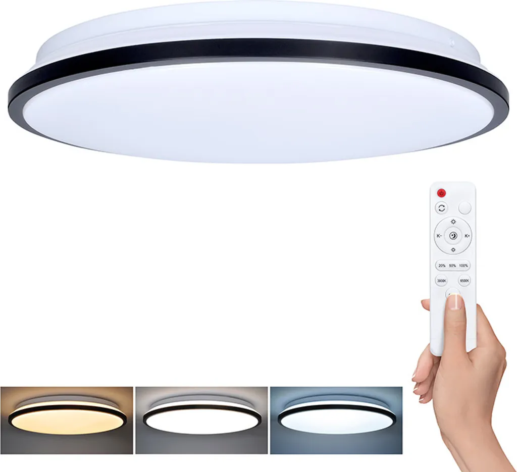 Solight Plafoniera LED rotonda 395mm 24/48W CCT con DO WO8011