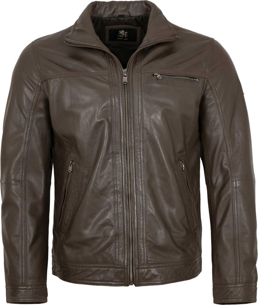 OTTO KERN- Herren Lederjacke Lammnappa dunkelbraun : 60