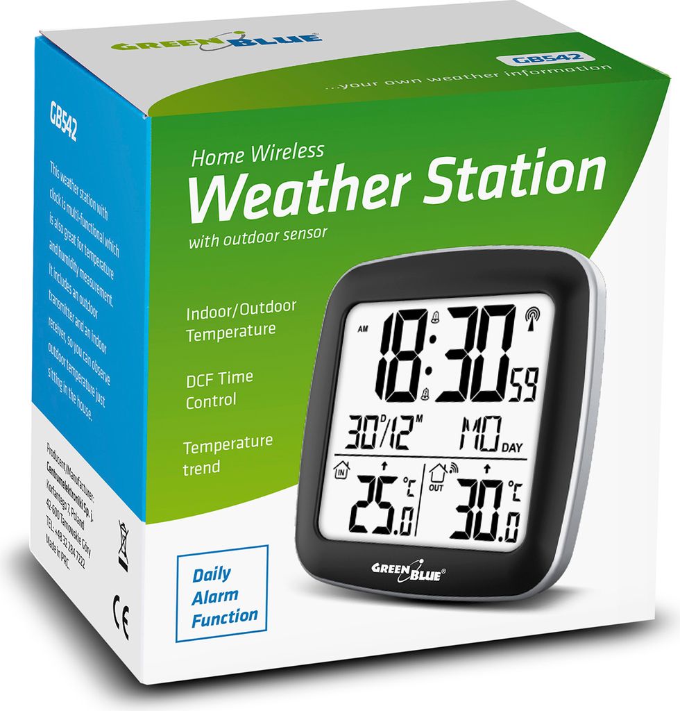Rádiová meteorologická stanica Vonkajší snímač DCF Vnútorná Obrázok produktu 