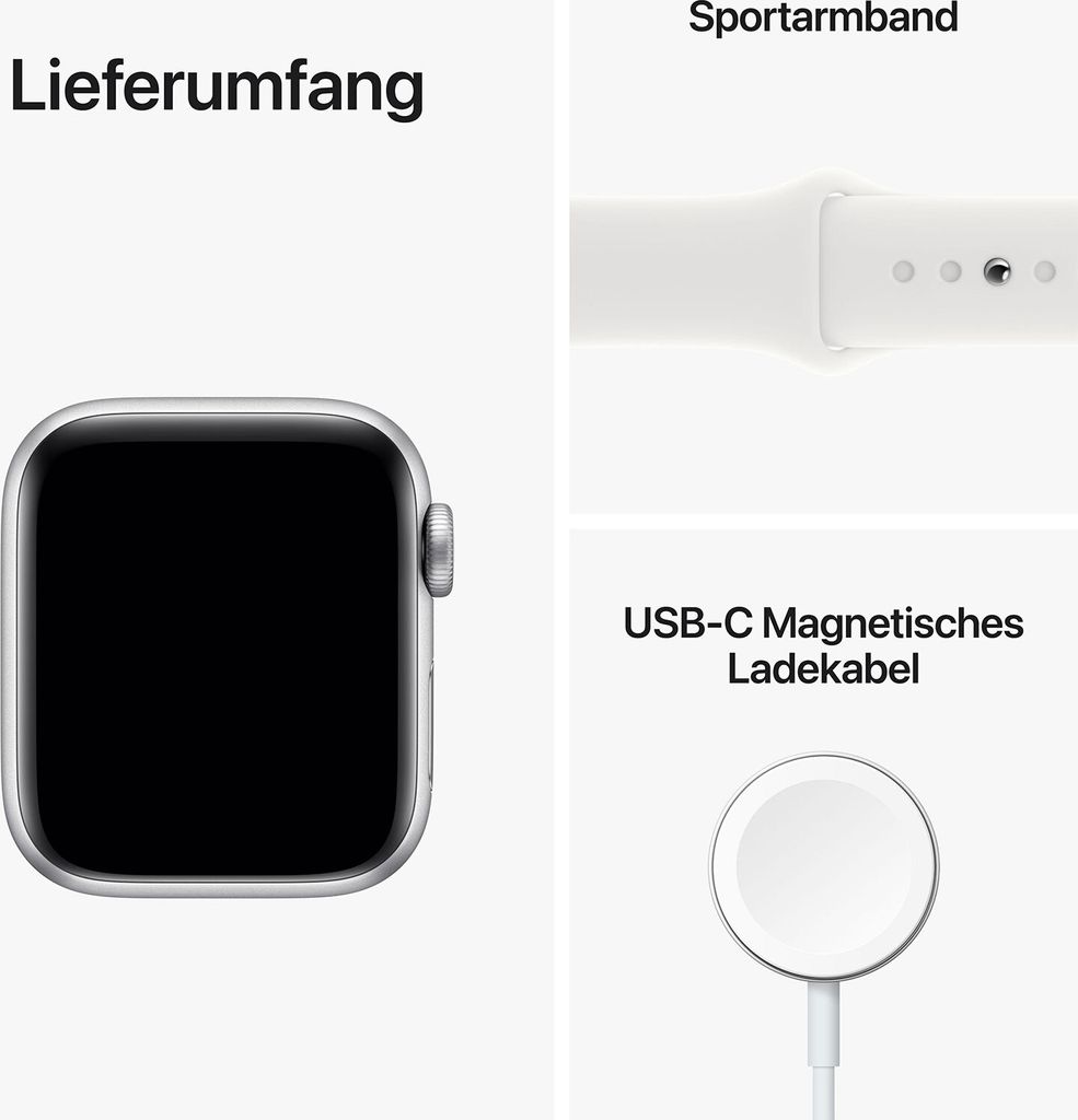 Apple Watch SE Aluminium Silber Silber 40 mm GPS Produktbild 9
