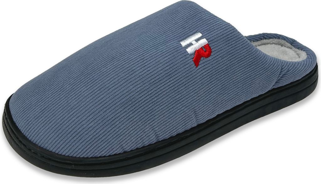 Textil Hausschuhe Pantoffel Modell CORDOBA HR Silberblau Produktbild 