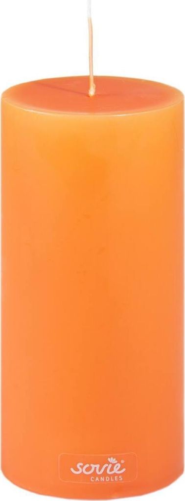 Stumpenkerze Orange, Ø 70 x 200 mm - Brenndauer ca. 104 Stunden