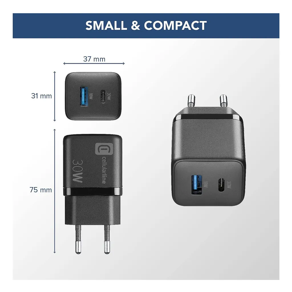 Chargeur Rapide 30W Port USB-C Power Delivery pour iPhone et Android - 14