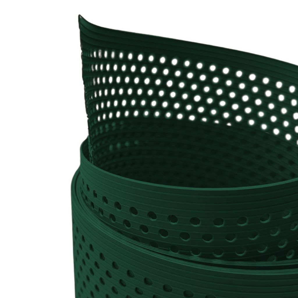 Doppelstabzaun Sichtschutz zaun|zu RILLE GELOCHT mit 20% Muster PP Streifen Grün 50m