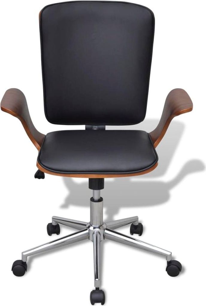 A studio shot of an office chair on a white background.