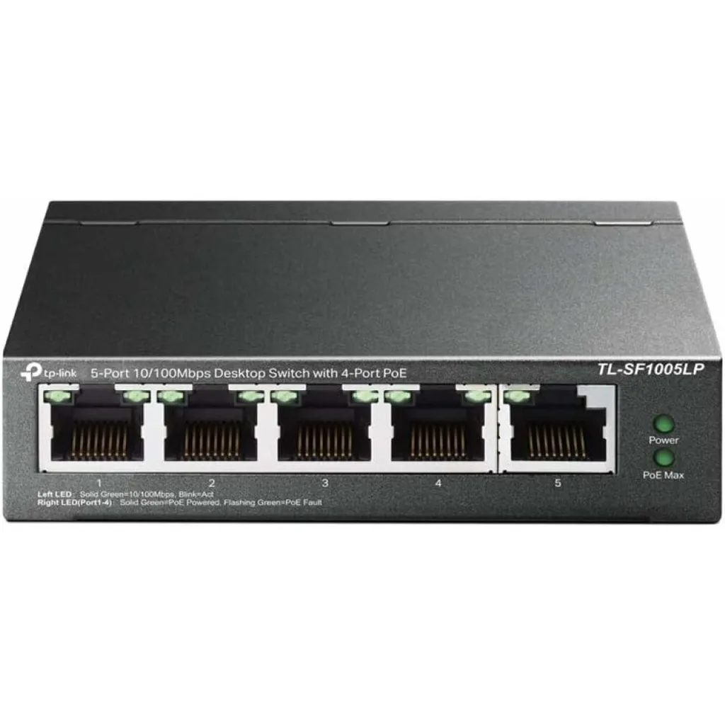 Commutateur Switch PoE 5 ports Fast Ethernet TP-Link TL-SF1005LP Noir