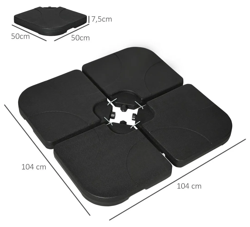 Support de parasol déporté 60L pour protéger votre terrasse du vent - 3