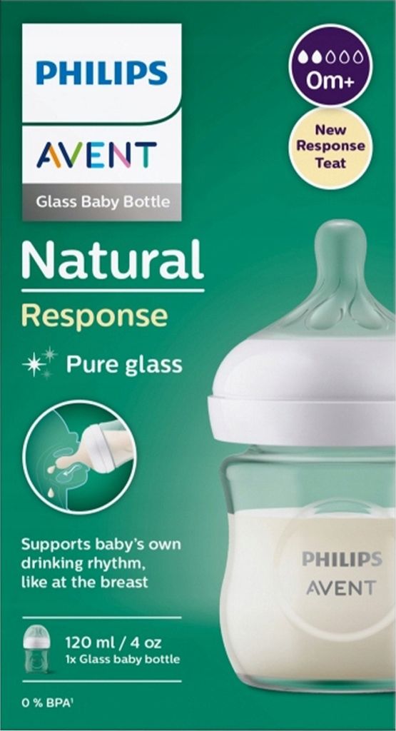 Philips AVENT Fľaša Natural Response sklenená 120 ml, 0m+ Obrázok produktu 9