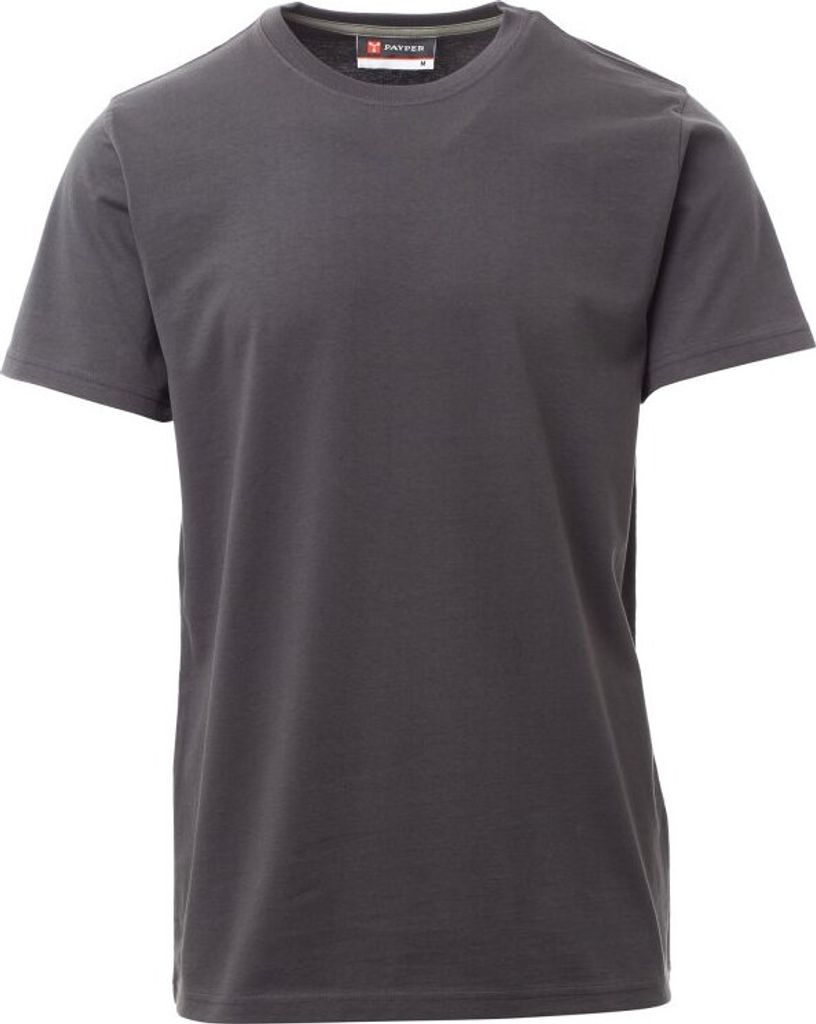 PAYPER T-Shirt SUNRISE – Kurzarm Herren-Shirt aus Baumwolle mit Rundhalsausschnitt, seitlichen Nähten und angenehmer Passform anthrazit L