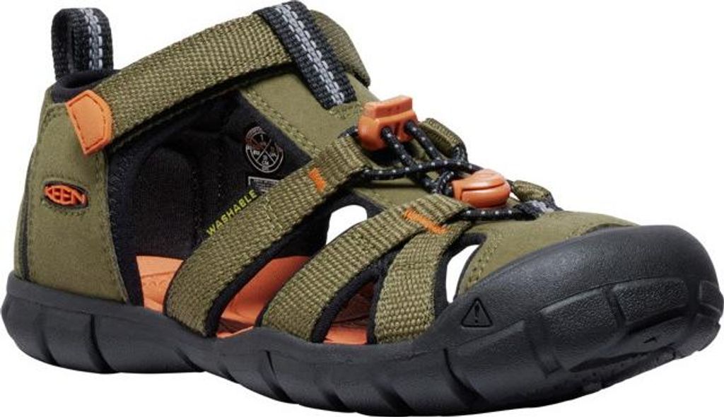 Keen Jugendliche Seacamp II CNX Sandale dark olive/gold Produktbild 
