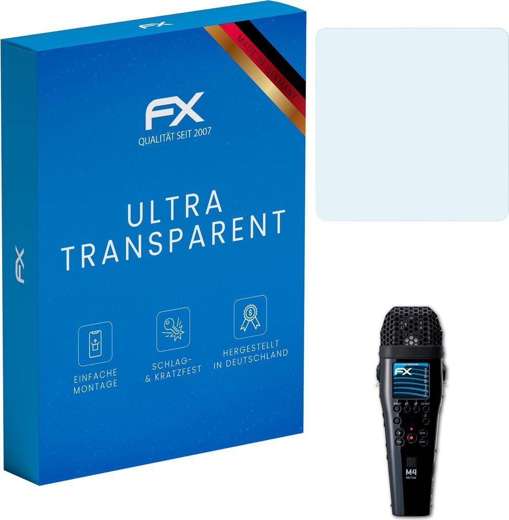 atFoliX FX-Clear 3x Schutzfolie kompatibel mit Zoom M4 Mictrak Displayschutzfolie