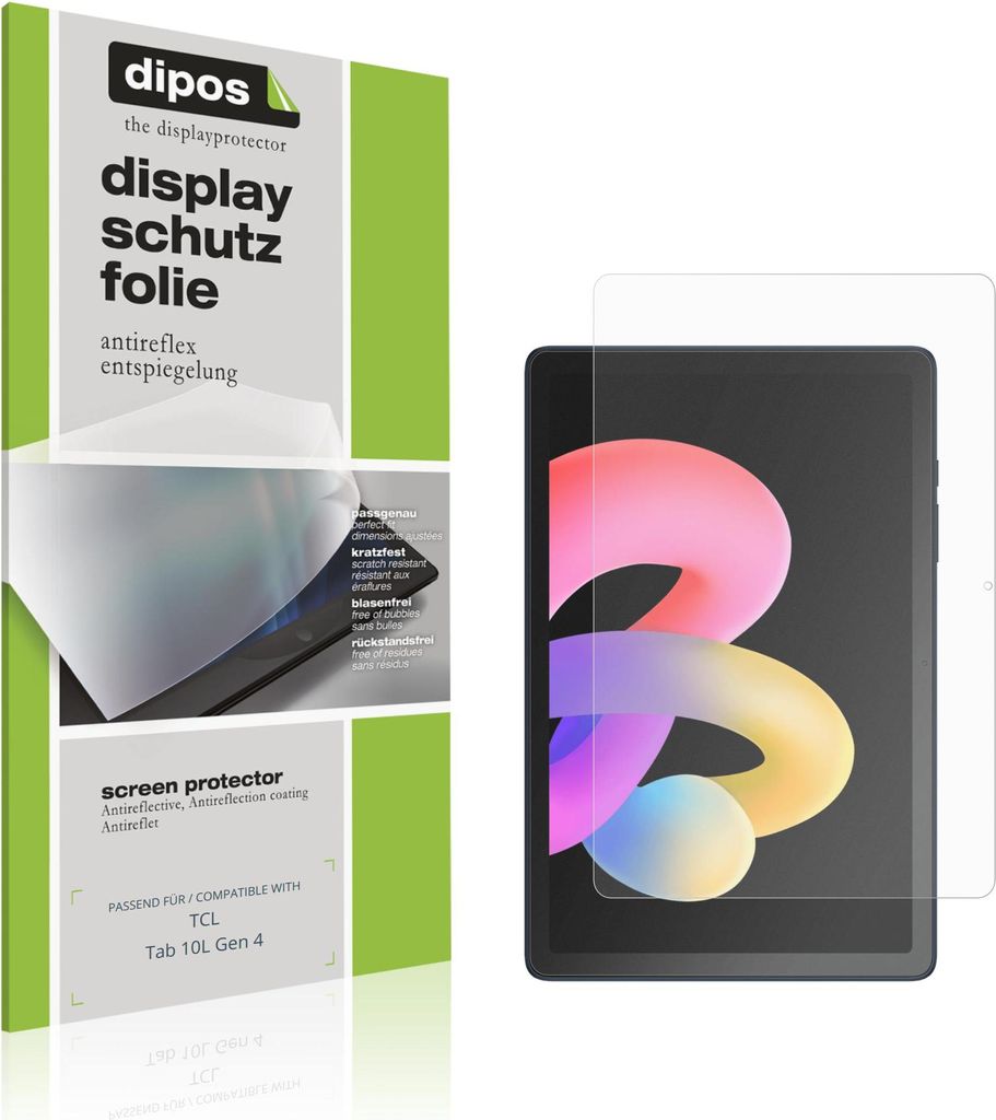 2x Schutzfolie für TCL Tab 10L Gen 4 matt Displayschutzfolie Folie Display Schutz dipos